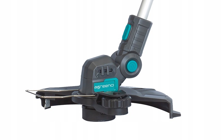 Głowica tnąca z żyłką, na białym tle. 